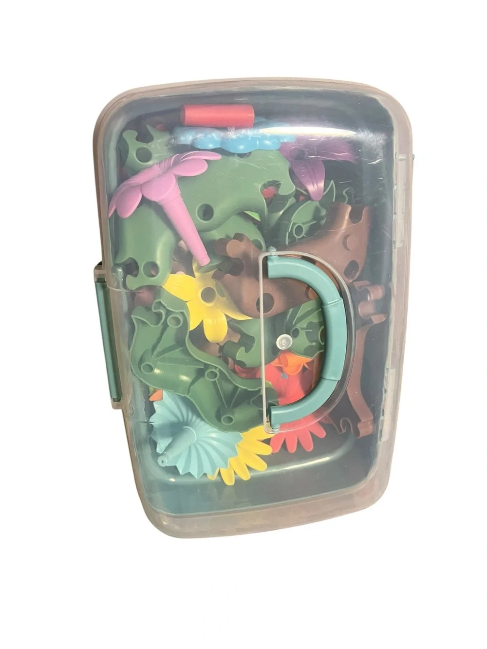Kids Flower Stem Building Set Creative Connector Toy and Box